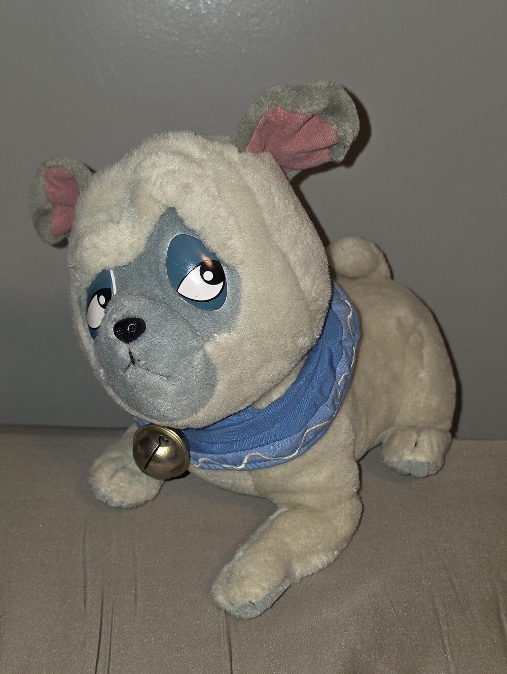 Vintage 90s Disneyland Percy Pug Dog Stuffed Plush Disney Pocohantas Htf